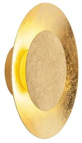 Stropné svietidlo v štýle Art Deco zlaté/mosadzné vrátane LED - Sun