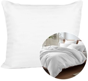 SATÉNOVÁ OBLIEČKA NA VANKÚŠ CIZGILI 70X80 CM EXCLUSIVE BIELA