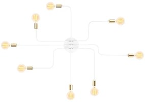 Prisadený luster TRUVA 8xE27/40W/230V biela/zlatá