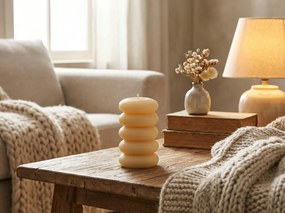 Stĺpcová sviečka MACARON 11,5 cm svetložltá