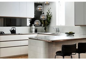 Závesné svietidlo Costa, 4x grafitové sklenené tienidlo, b, o