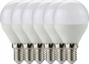 SADA 6x LED žiarovka E14 G45 10W 830lm - tepla biela