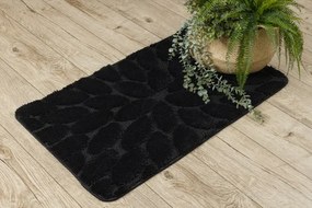 Kúpeľňový koberček SUPREME STONES kamienky, čierny