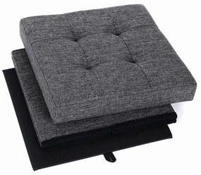 Taburet s úložným priestorom LAFINA 38x38 cm, sivý