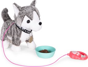 MULTISTORE Interaktívny husky na vôdzke – plyšový psík, chodí, vrtí chvostom, 20+ melódií