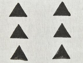 Bavlnený taburet 45 x 45 cm biela a čierna TARODI Beliani