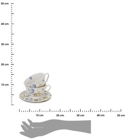 Porcelánová šálka na nohe s podšálkou Royal Melody 250 ml sada 2ks