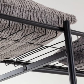 Čierny šatník Kave Home Storn, výška 182 cm