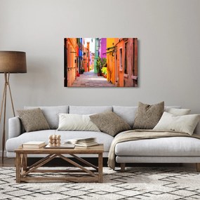 Obraz - Farebné domy v Burane, Benátky (90x60 cm)
