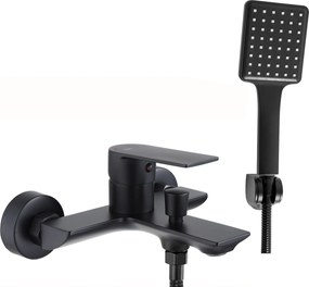 Rea Urban, vaňová batéria s bodovou ručnou sprchovou sadou, čierna, REA-B9910