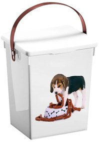 Úložný box Dog, 18x23,5x16,5 cm, biela