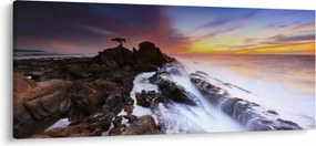 Obraz hory v hmle (120x50 cm)