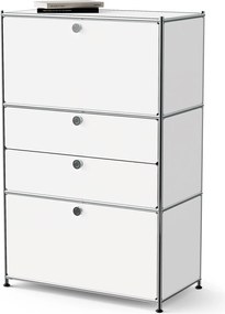 Kovová komoda »CN3« s 2 výklopnými priečinkami a 2 zásuvkami, biela