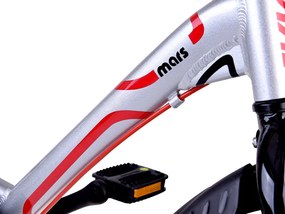 RoyalBaby Detský bicykel 16" Mars, ľahký hliníkový, moderný, strieborný RB16-26