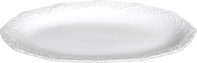Oválný tácek Provence z bílého a krémového porcelánu – 23*15 cm