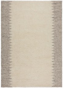 Flair Rugs, Ručne tkaný kusový koberec Minerals Border Natural, 120x170, béžová, chodba / predsieň