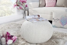 Pouf Leeds 50cm/ biela