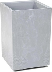 PLASTOVÝ KVETINÁČ NA KOLIESKACH BETONIQUE 60X40X40 CM IMITÁCIA BETÓNU SIVÁ