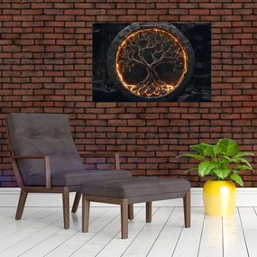 Obraz – Strom života v láve I. (90x60 cm)