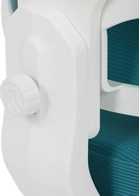 Detská pracovná stolička NANDU — sieť / látka, tyrkysová