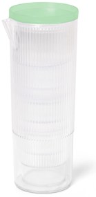 Plastové hrnčeky s džbánom, 4 ks