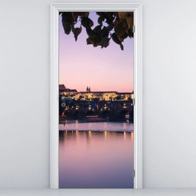 Fototapeta na dvere - Pražský hrad a Vltava (95x205cm)