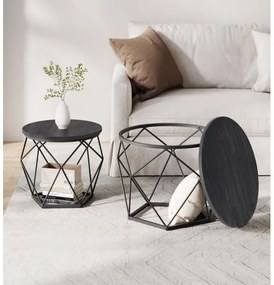 SADA 2x Konferenčný stolík TALIA čierny