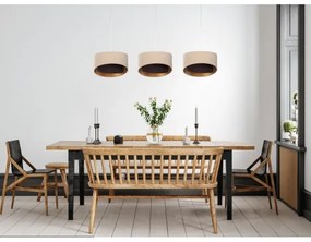 Luster na lanku GALAXY 3xE27/60W/230V béžová/hnedá/zlatá