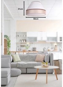 Duolla - Stropné svietidlo AVIGNON 1xE27/15W/230V pr. 50 cm biela/béžová