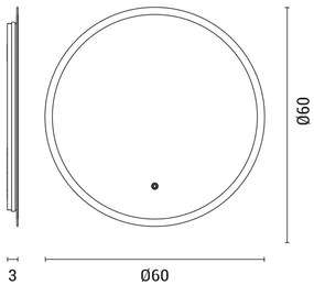 LED Kúpeľňové podsvietené zrkadlo LED/15W/230V 4000K IP44