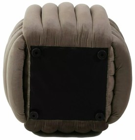 Taburet Bruni Velvet tmavě béžový