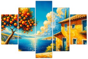 Obraz - Dom s pomarančmi II. (150x105 cm)