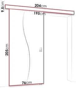 Posuvné dvere Zlunota 70 (dub sonoma + zrkadlo). Vlastná spoľahlivá doprava až k Vám domov. 1123308
