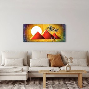 Obraz maľovaných egyptských pyramíd (120x50 cm)