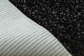 Kúpeľňový koberček SYNERGY glamour / lurex, čierny kruh