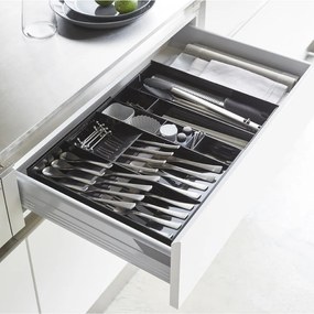 Čierny plastový príborník do zásuvky 47.5 x 35 cm - YAMAZAKI