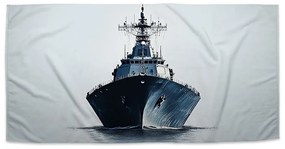 Sablio Uterák Vojnová loď na pokojnom mori - 50x100 cm