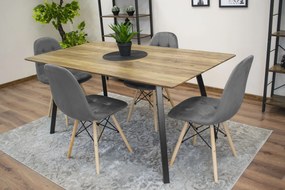 AKCIA Sivá zamatová jedálenská stolička DUMO II. akosť