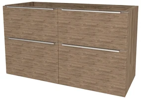 Mereo, Mereo Mailo, kúpeľňová skrinka 121 cm, chróm madlo, Multidecor, Dark Rockford Hic, MER-CN593SDRH1