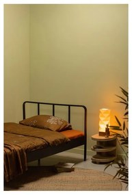 Čierna kovová jednolôžková posteľ s roštom 120x200 cm Mees – WOOOD