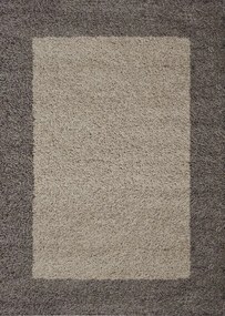 Ayyildiz, Kusový koberec Life Shaggy 1503 taupe, 120x170, hnedá, obývacia izba
