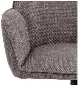 Svetlosivé čalúnené jedálenské kreslá v súprave s podrúčkami 2 ks Glenda – Actona