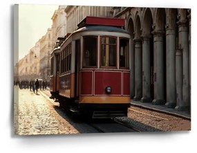 Sablio Obraz Historická červená električka - 90x60 cm