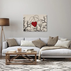 Sklenený obraz - Zamilovaný pár (70x50 cm)