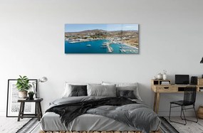 Obraz na akrylátovom skle Grécko coast horské mesto 120x60 cm