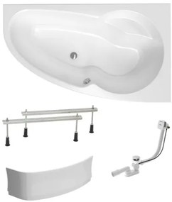 Asymetrická vaňa Laguna Luiza 140x95 cm akrylát pravá SIKOLU1400PAPNP, 1 ks