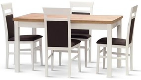 Stima stôl W 23 Vyberte odtieň ->: Dub Wotan, Vybetre odtieň podnože ->: Biela, Vyberte rozmer ->: 140 x 80 cm + 40 cm