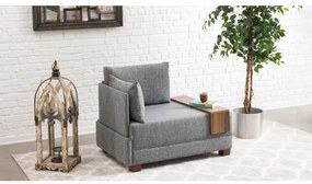 Ľavé rohové kreslo TULA, šedé