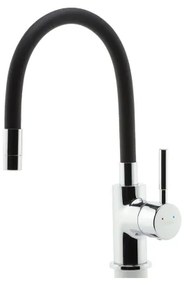 FERRO - Drezová batéria s flexibilným ramienkom lesklý chróm/matná čierna