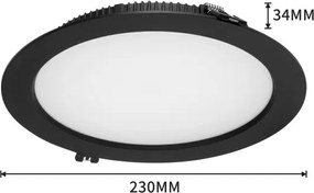 Immax NEO 07297L - LED stmievateľné podhľadové svietidlo DOWN LED/36W/230V Wi-Fi, Tuya  priemer 23 cm, čierna